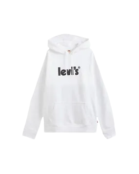 Relaxed Graphic Hoodie in White