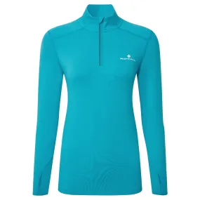 Ronhill Core Thermal Half Zip (Womens) - Azure/Bright White