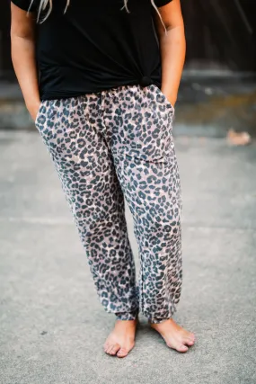 Running Wild Mocha Leopard Joggers