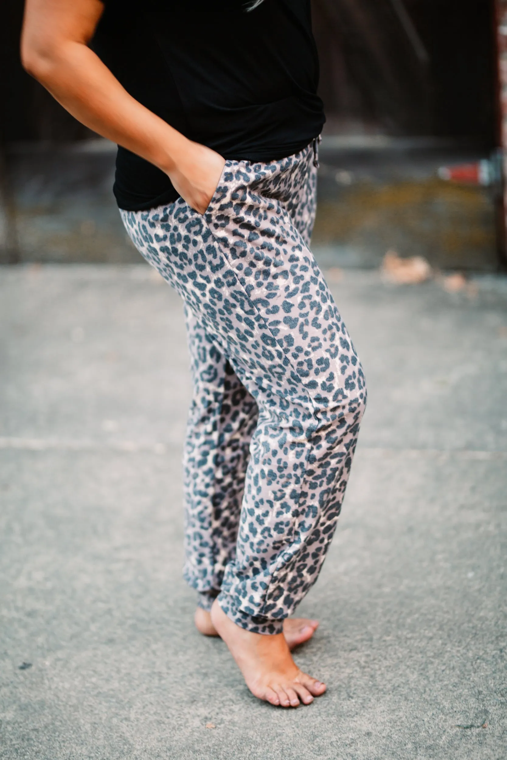 Running Wild Mocha Leopard Joggers