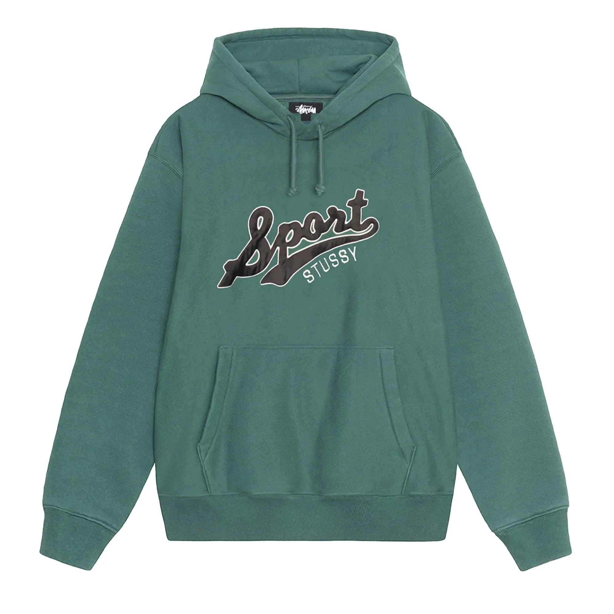 Satin Patch Oversized Hood, Green