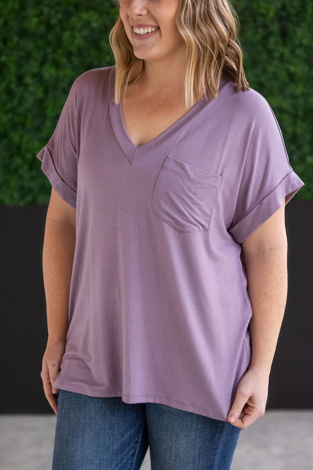 Sierra Pocket Top - Dusty Purple by Michelle Mae