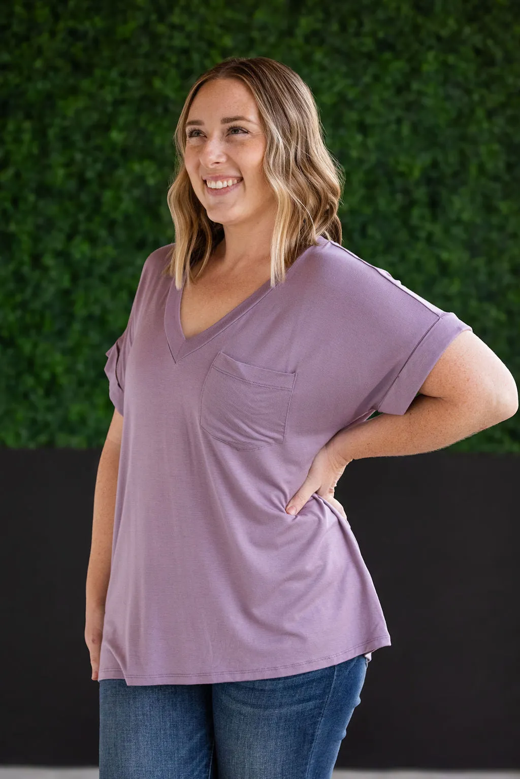 Sierra Pocket Top - Dusty Purple by Michelle Mae