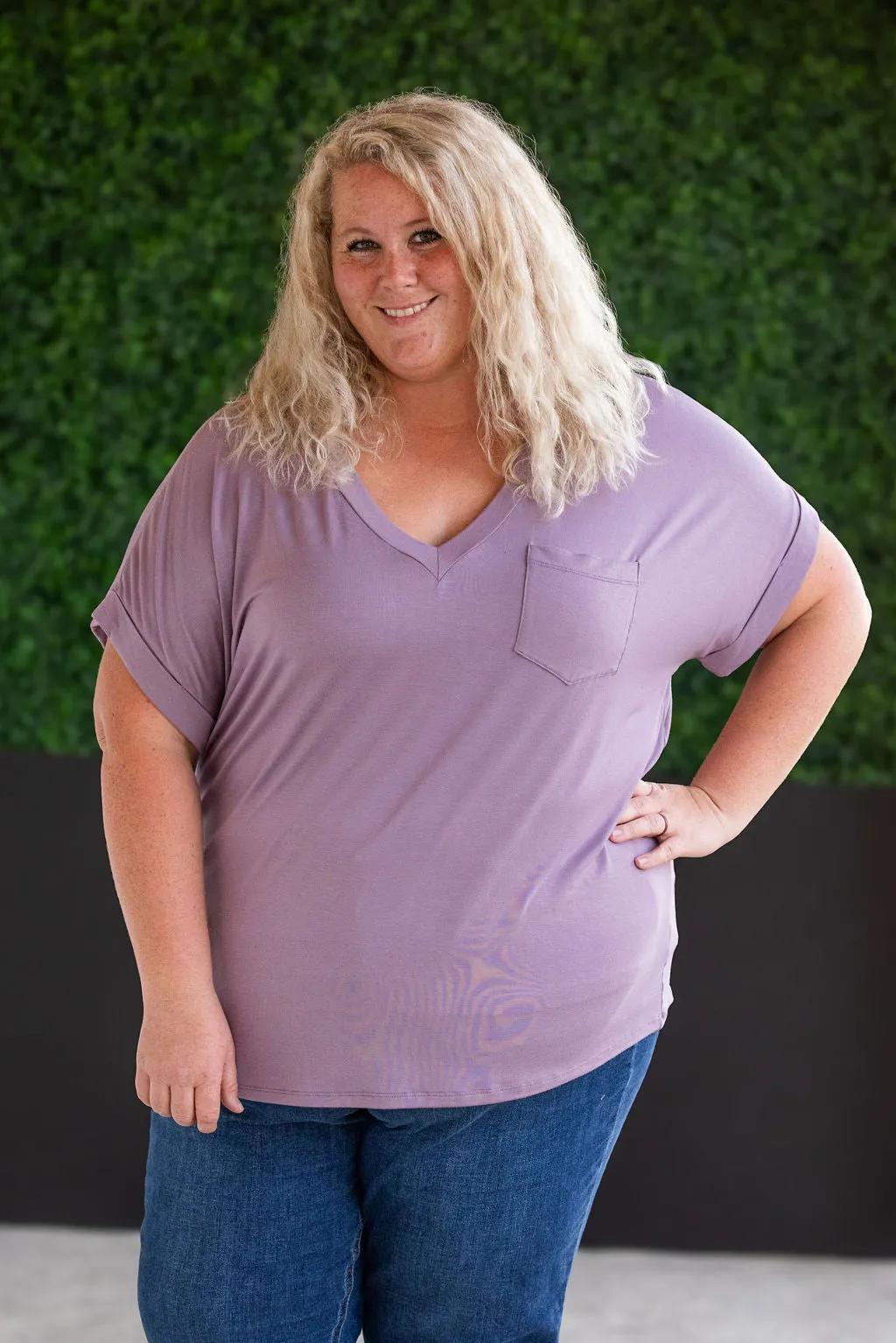 Sierra Pocket Top - Dusty Purple by Michelle Mae