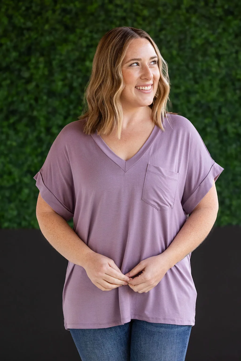 Sierra Pocket Top - Dusty Purple by Michelle Mae