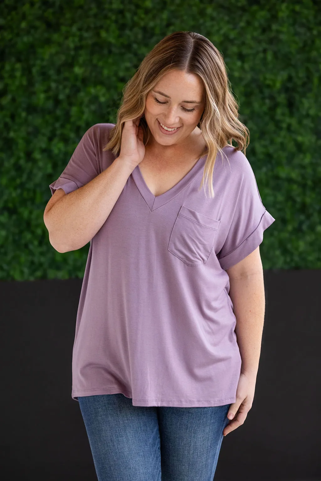 Sierra Pocket Top - Dusty Purple by Michelle Mae