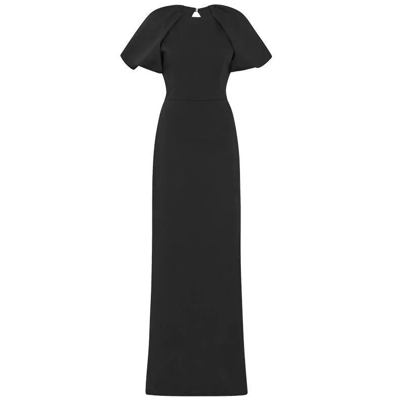 Simple elegant minimalist LBD black backleess flip dress - Suila