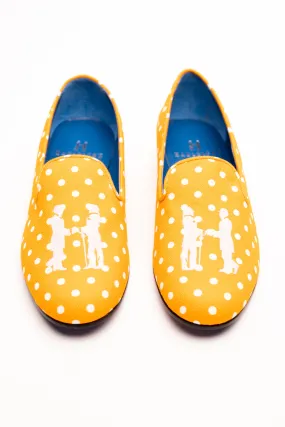 Slipper in Orange and White Polka Dot