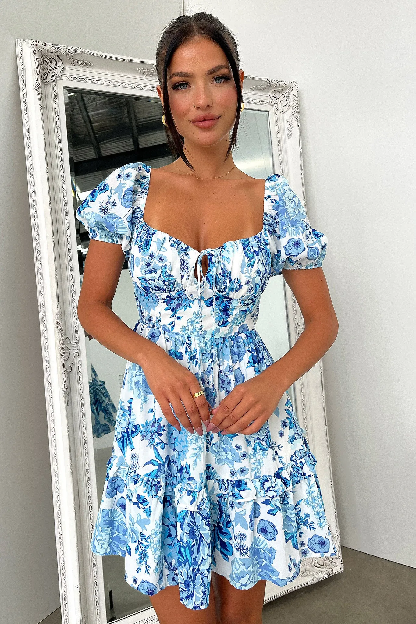 Taleah Mini Dress - Blue Floral