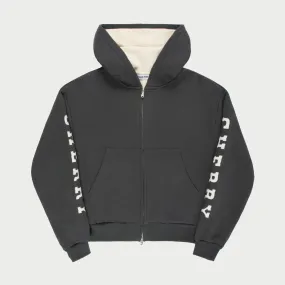 Thermal Zip-Up Hoodie (Black)