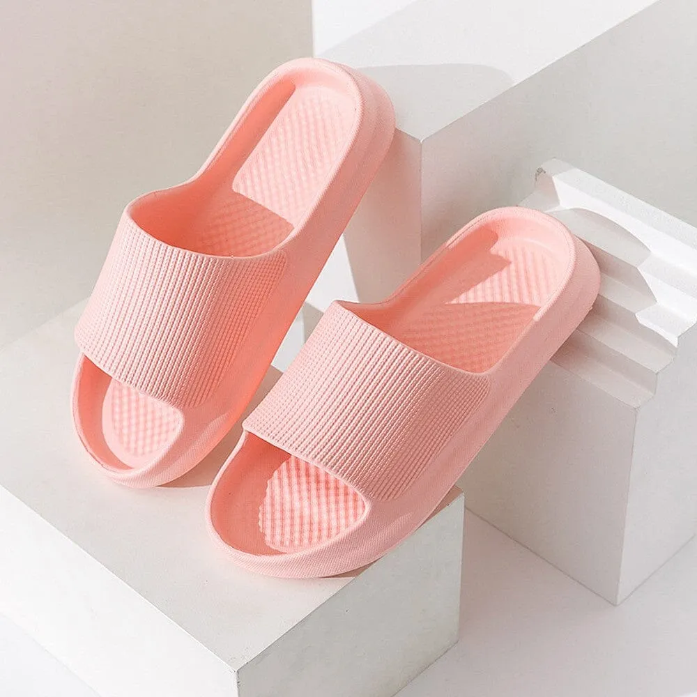 Unisex Minimalist Textured Cloud Slippers - 4 Colors