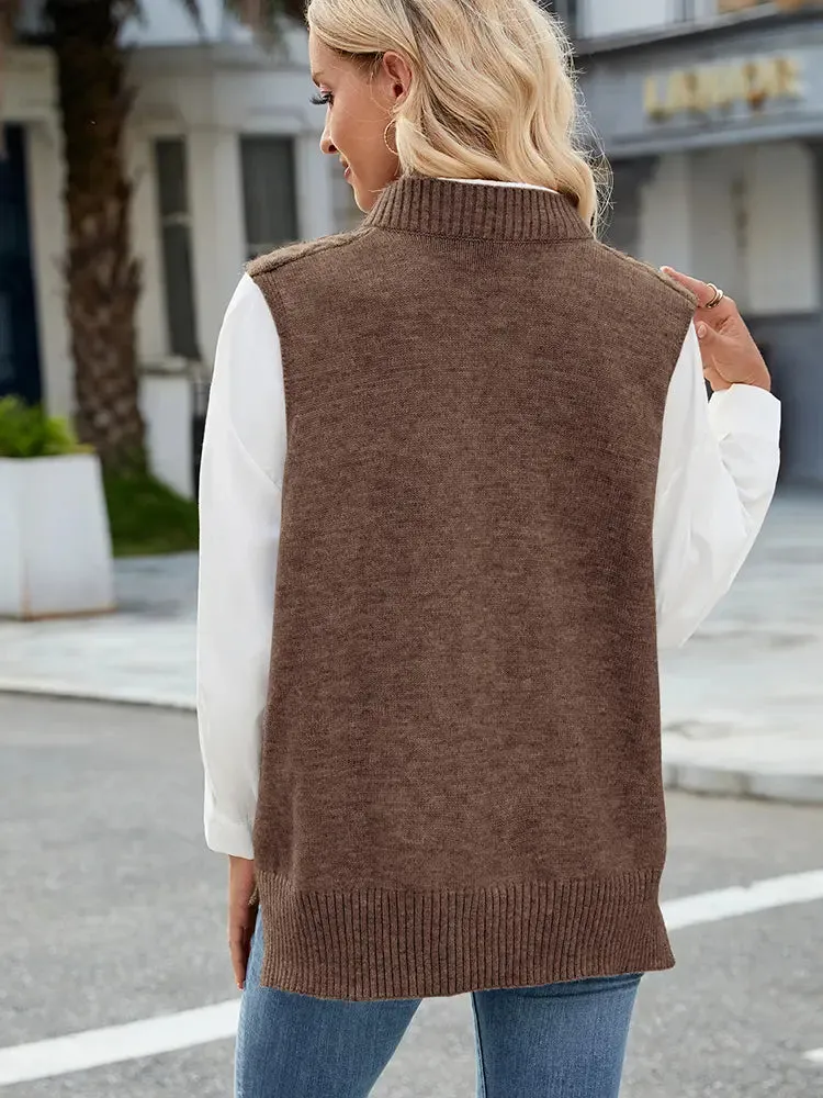 V-Neck Relaxed Knit Vest