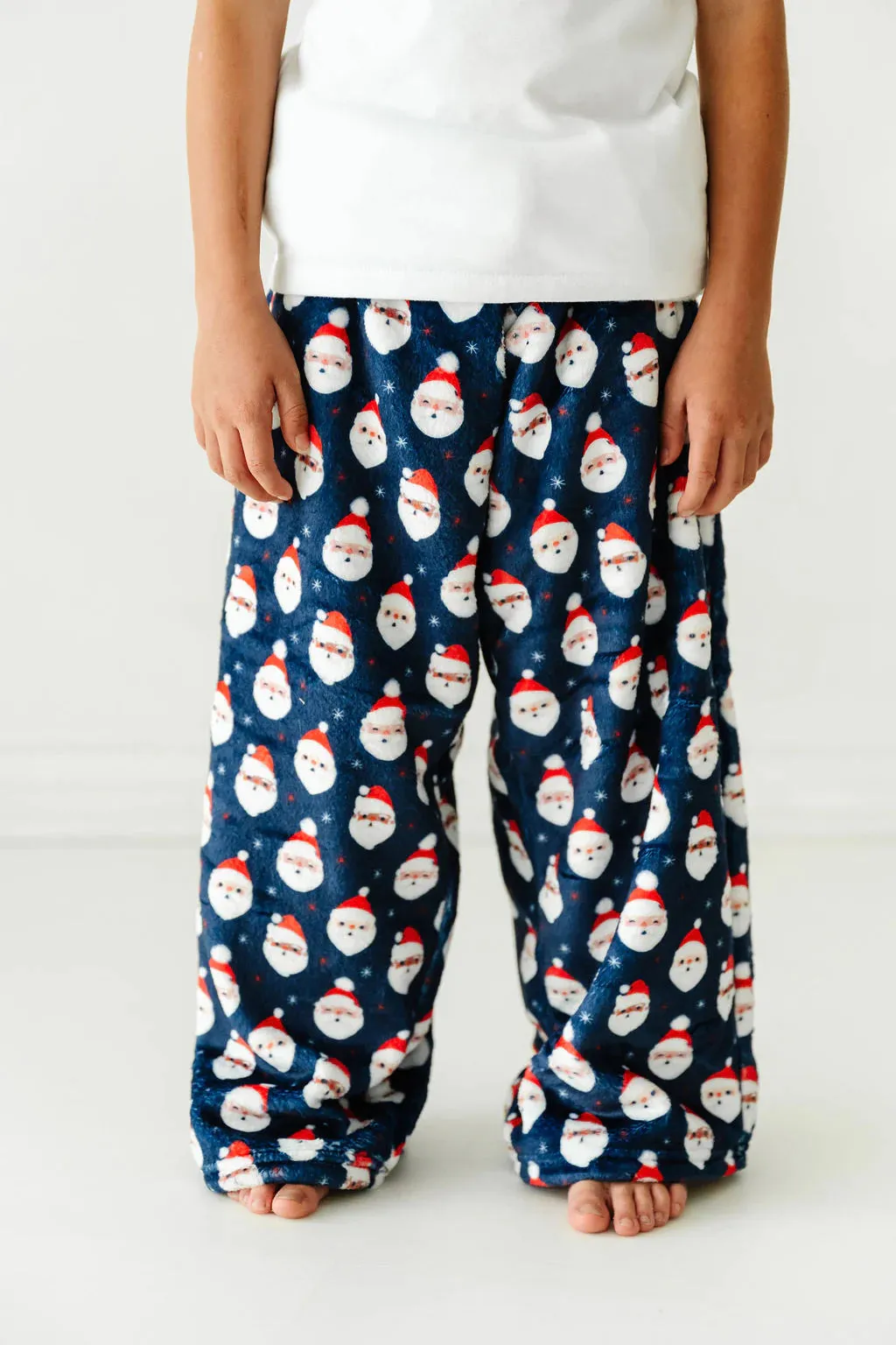 Vintage Santa Plush Pants Navy