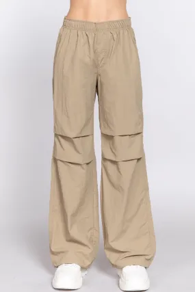 Waist Elastic Parachute Pants