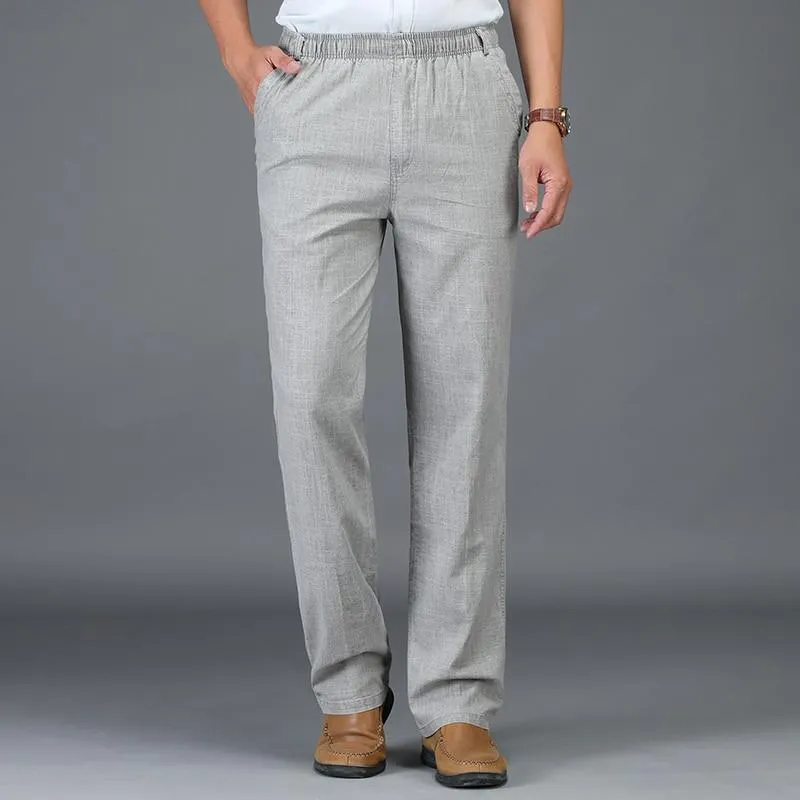 West Louis™ Thin Elastic Waist Linen Summer Pants