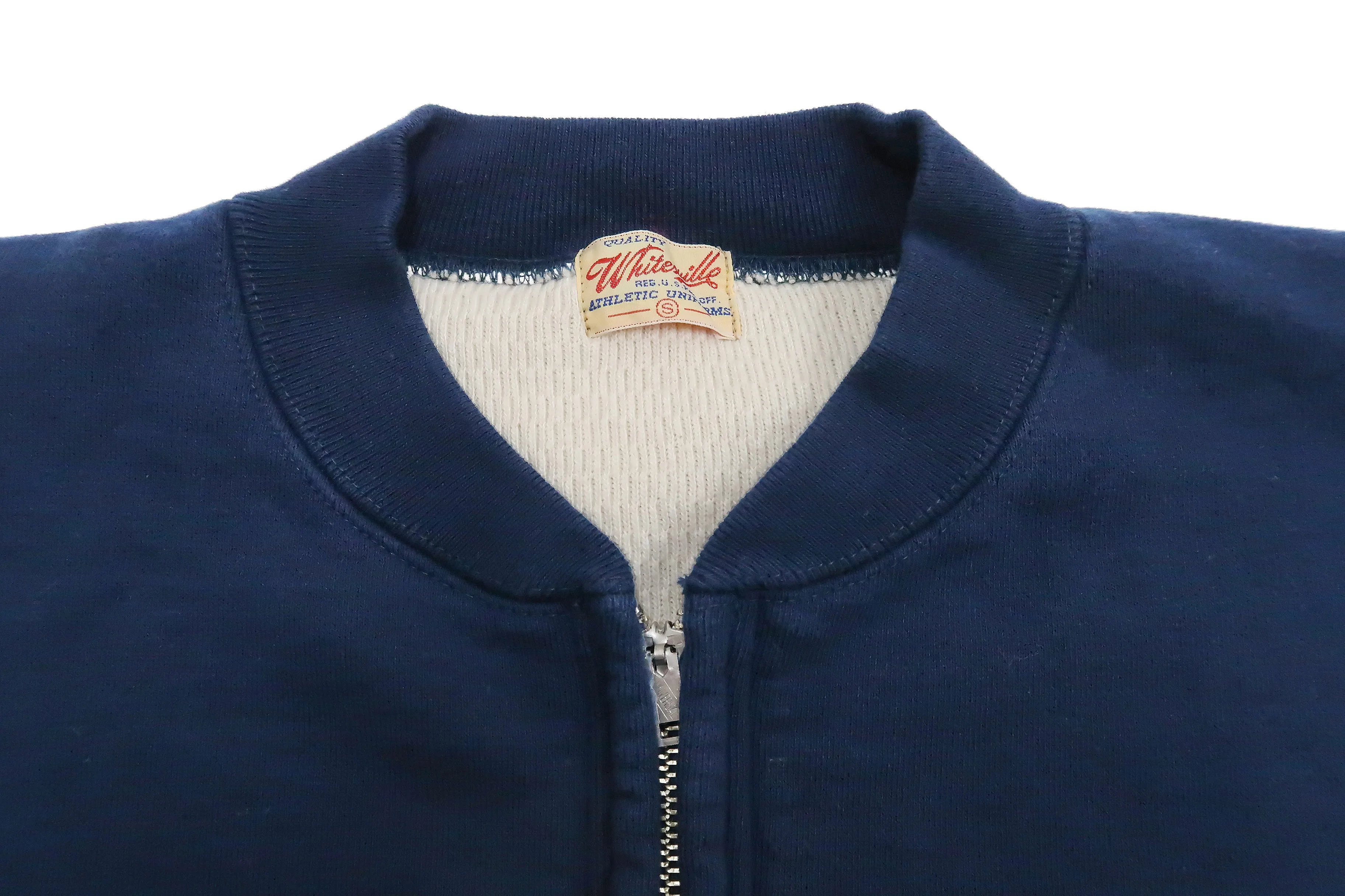 Whitesville Full-zip Sweatshirt No Hood with thermal lining Men's Waffle Lined Plain Zippered Sweatshirt Jacket WV69035 128 Navy-Blue