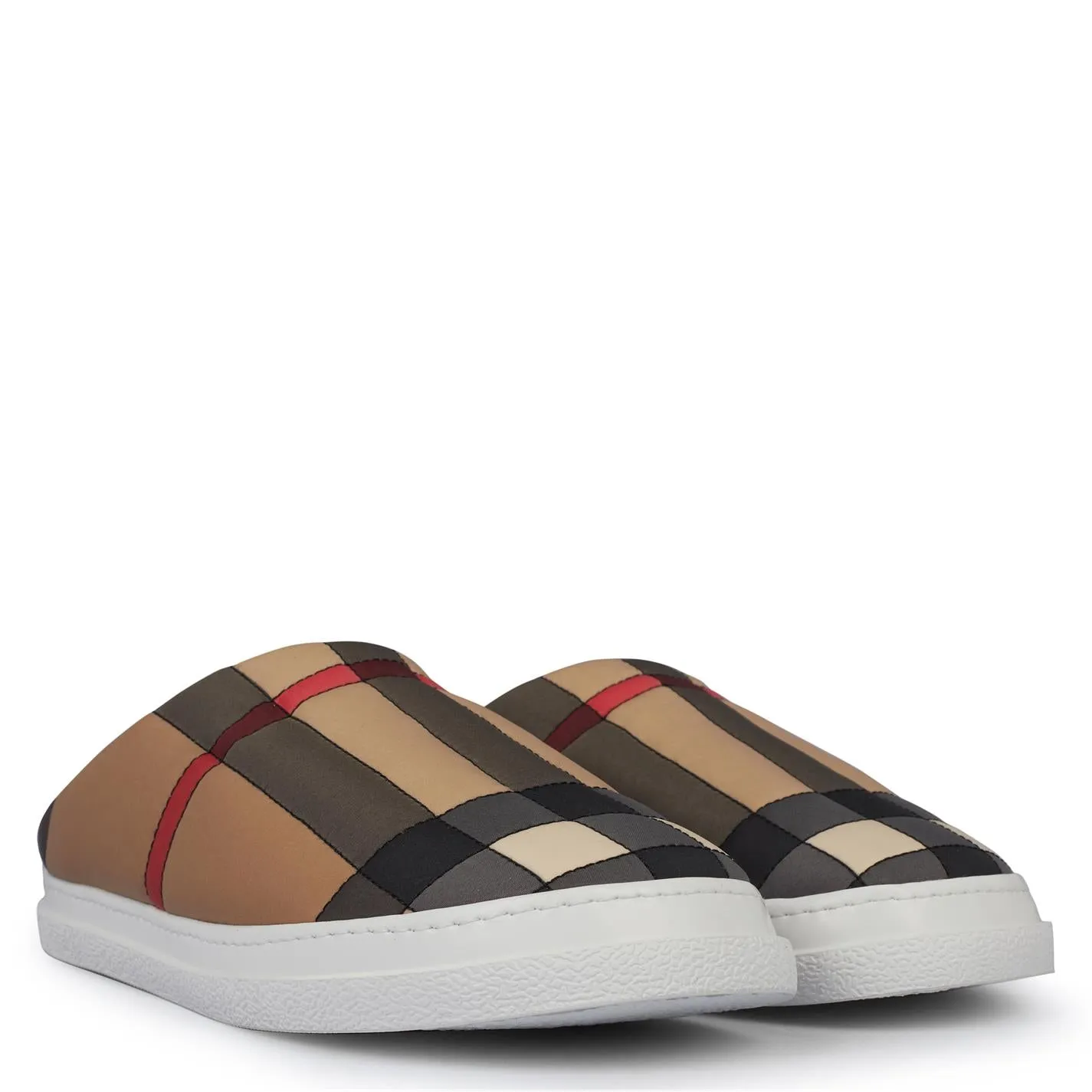 Womens Burberry Homie Check Slippers