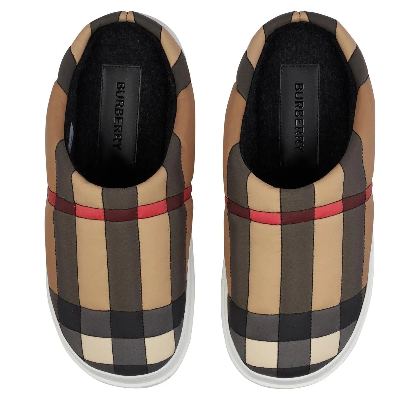 Womens Burberry Homie Check Slippers