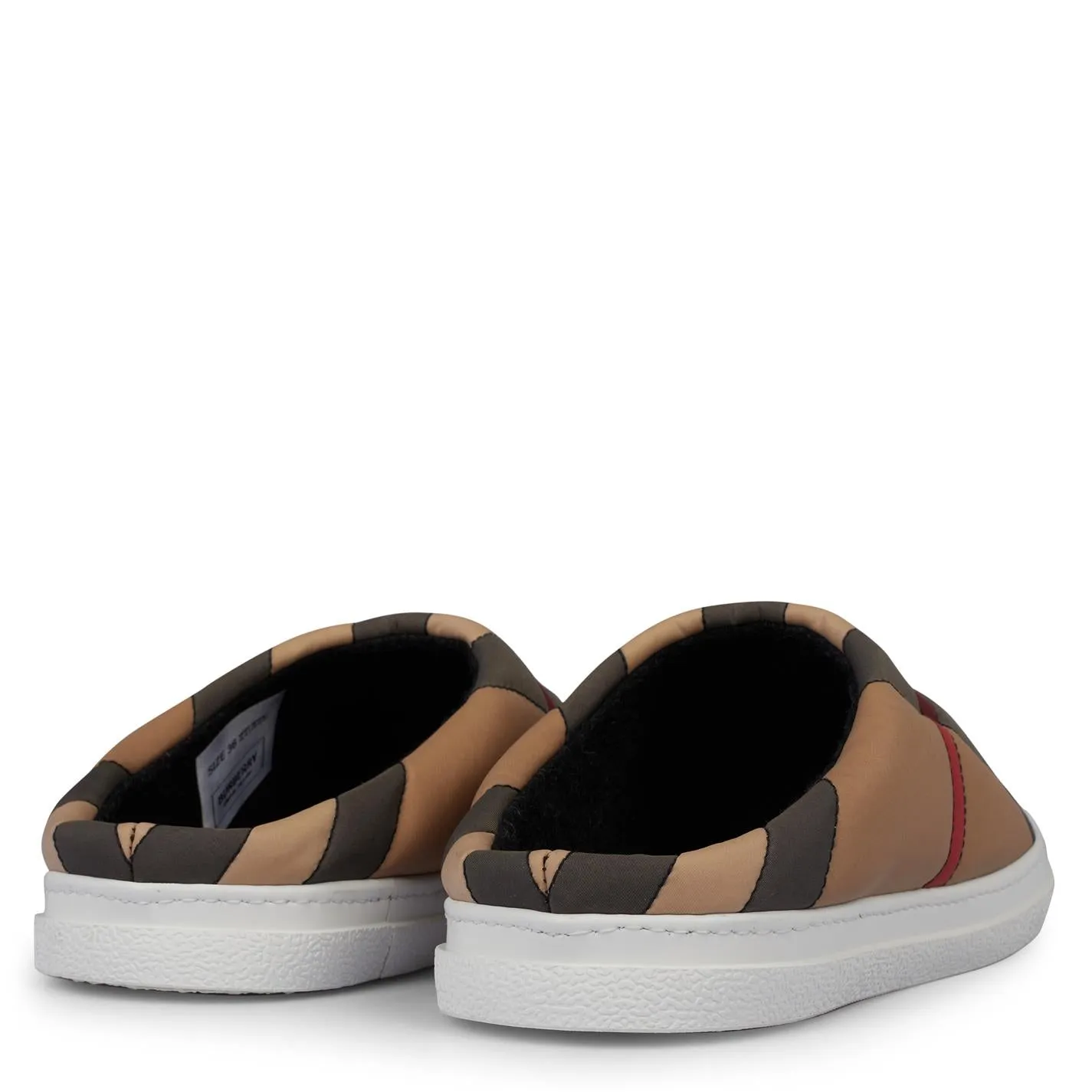 Womens Burberry Homie Check Slippers