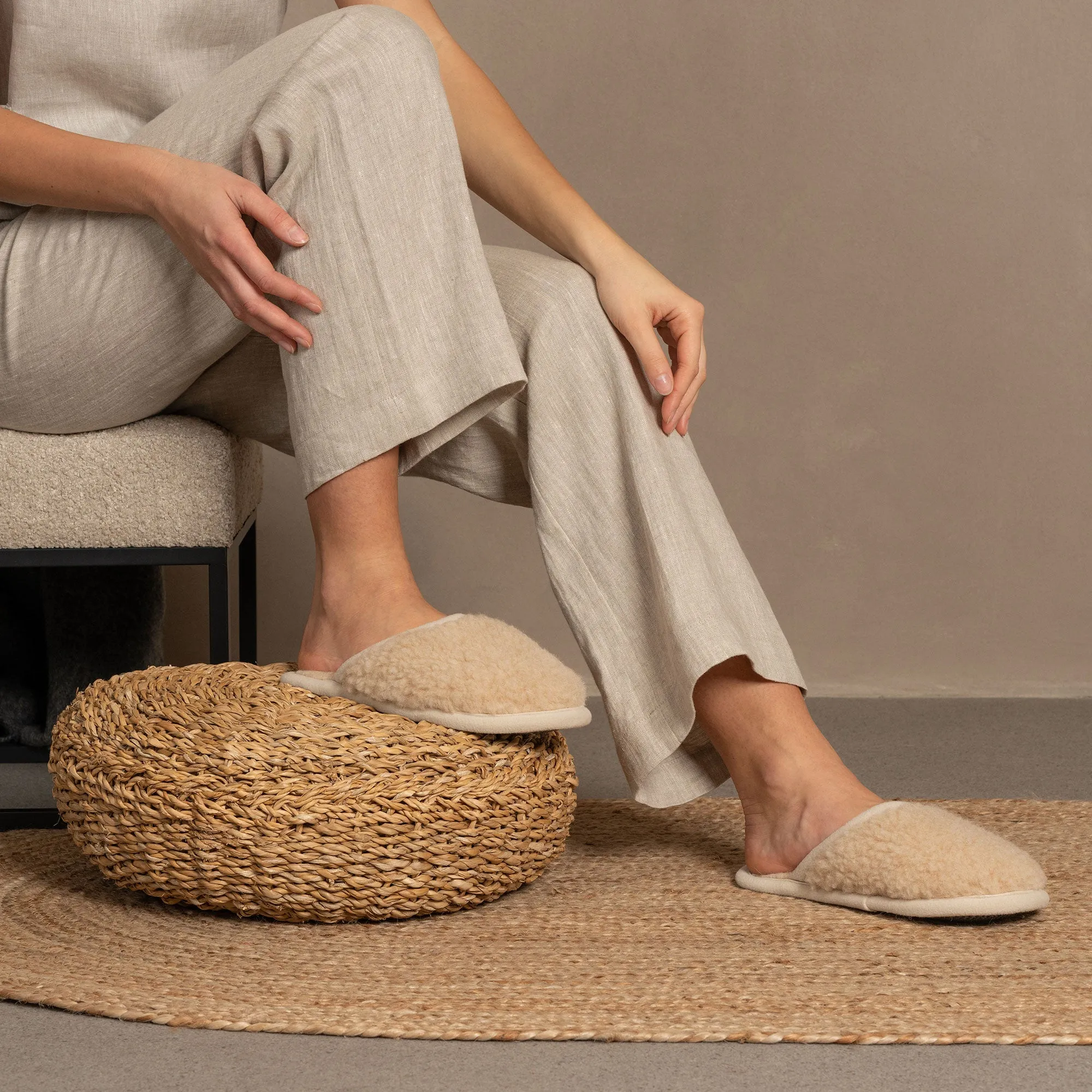 Women's Merino Fluffy Slippers